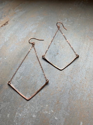 Hanging Chevron Earrings
