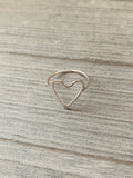 Hammered Heart Ring