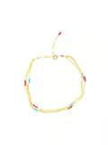 Layered Tiny Japanese Faceted Bead Adjustable Bracelet