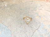 Hammered Heart Ring