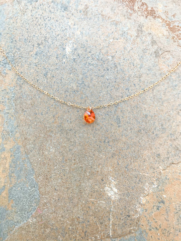 Mini Swarovski Drop Necklace