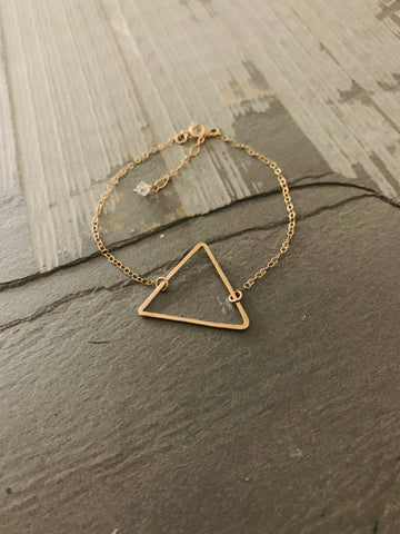 Hammered Triangle Bracelet