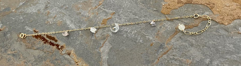Herkimer Green Amethyst Charm Bracelet