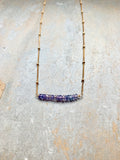 Faceted Sapphire Satellite Necklace