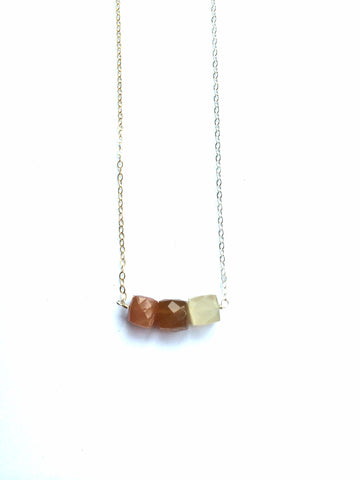 Multicolored Moonstone Necklace